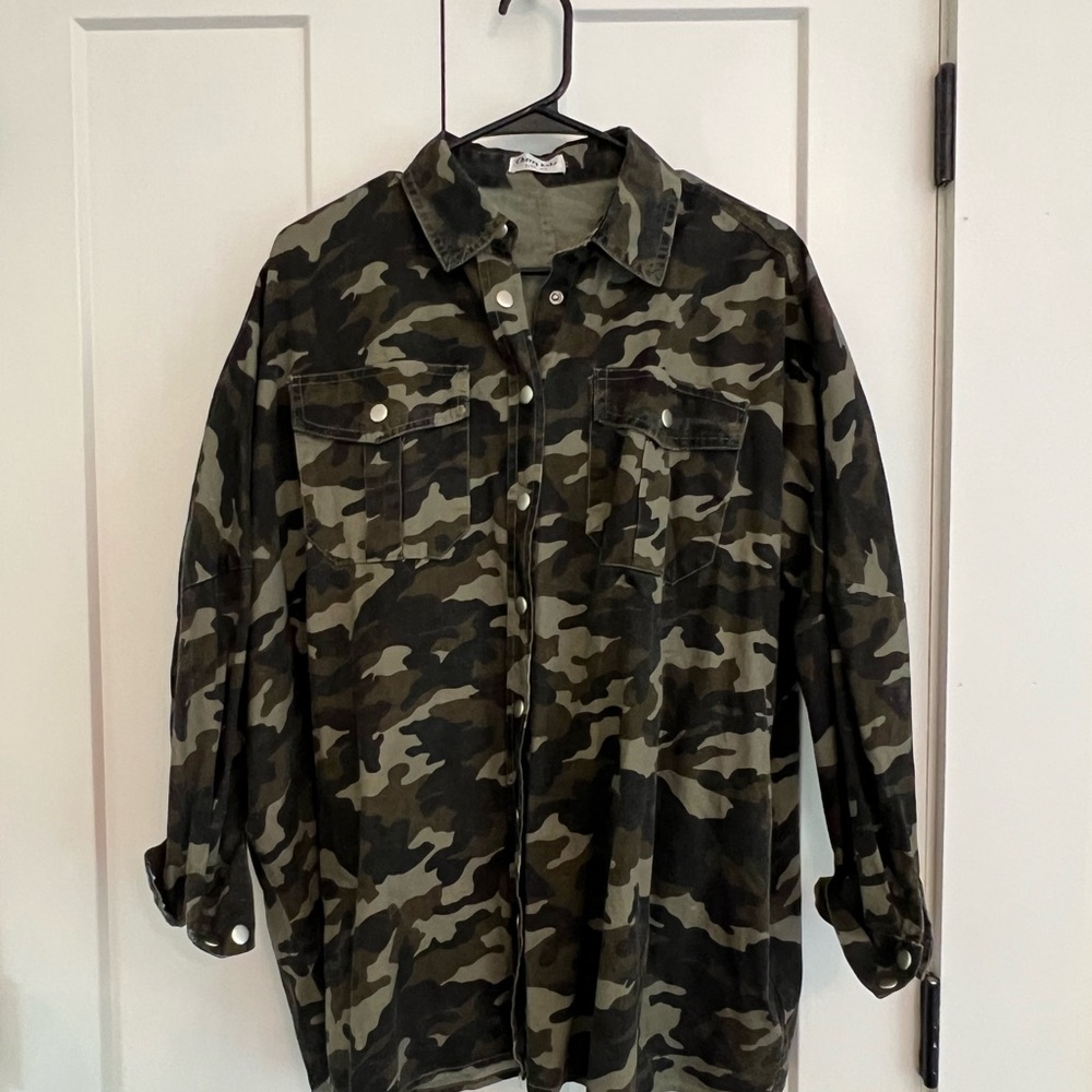 Camouflage Military Oversized Jacket M/L